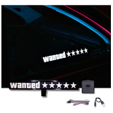 Calcomania De Coche Wanted 5 Estrellas Iluminada