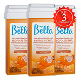 Kit 3un Refil Cera Depilatória Quente Roll-on Depil Bella