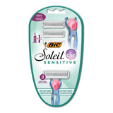 Rasurador Rastrillo Bic Soleil Clic Sensitive Mujer 6 Pzas