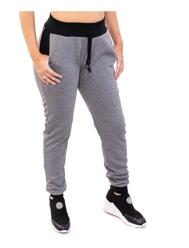 Calça Moletom Feminina Jogger Cintura Alta