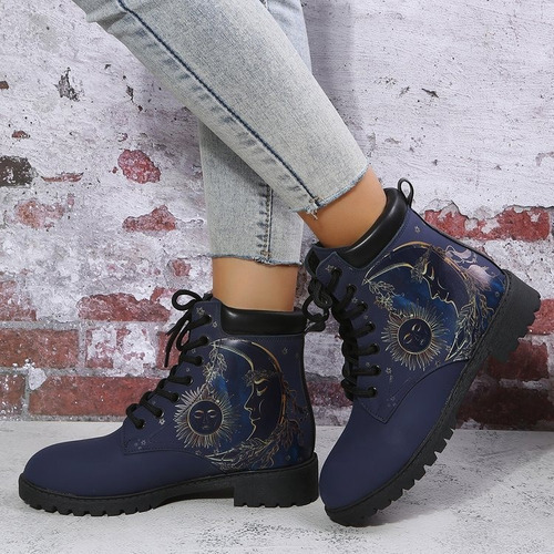 Botas Altas Con Cordones De Calavera Para Mujer Punk