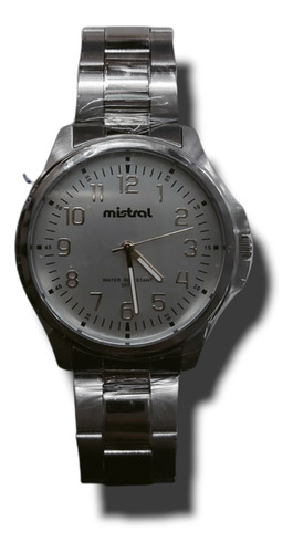Reloj Pulsera Metal Mistral Gmt 6000 7b Wr 3atm 