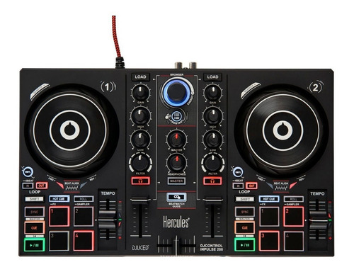 Controlador Dj Hercules Djcontrol Inpulse 200 De 4 Canales C