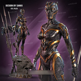 Archivo Stl Impresión 3d - Black Panther Female - Sanix