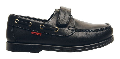 Zapatos Náuticos Colegial Marcel Cuero 27/33 Art501cu Negro