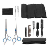 Kit De Tijeras Para Cortar El Cabello, 12 Piezas, Acero Inox