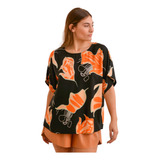 Remera Blusa Lino Estampada Talles Grandes Especial