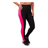 Legging Sawary Fitness Preta E Rosa Texturizada