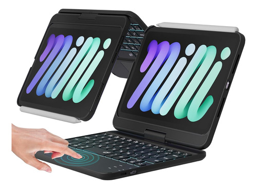 iPad Mini 6th Case With Keyboard (8.3 Inch), 7-color Backlig