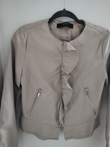 Campera Cuero Ecológico Talla M Zara Basic España