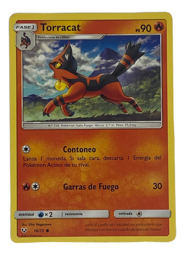 Torracat Carta Pokémon Original Tcg Español 16/73