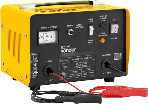 Carregador Bateria 32-150ah 12v 220v Cbv1600 Vonder