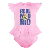 Pañalero Rosa Real Madrid Niña Vestido Olan Algodon 100%