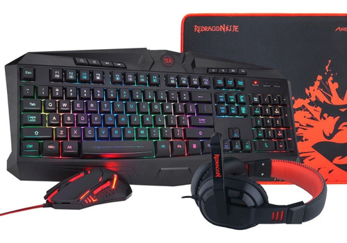 Kit Gamer Redragon S101 Teclado+audifono+mouse+padmouse