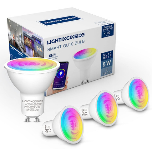 Bombilla Inteligente Gu10 Smart Bulb, 38° Beam Angle, Wi Bbn