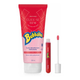 Combo Bubbaloo Morango Gloss + Loção Hidratante O Boticario