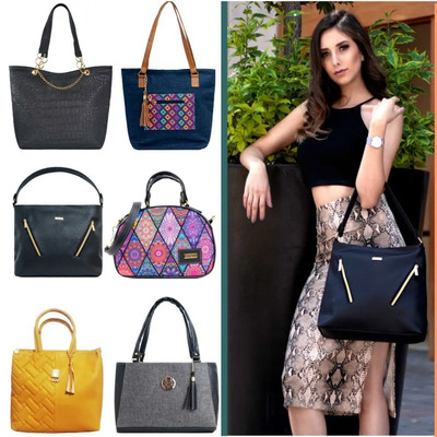 Bolso Mujer Bjx Bajío Fashion Negro Imitación Piel 35x33x12cm Con Cierre Liso Multicolor