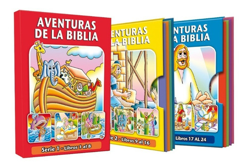 24 Libritos Cristianos Para Niños Aventuras De La Biblia 1-3