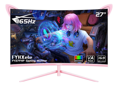 Fyhxele Fy27fhp Monitor Rosa 27 Pulgadas Curva Gaming 165hz 