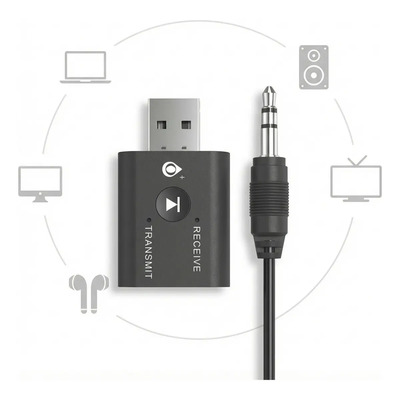 Adaptador Bluetooth 5.3 Usb Plug And Play Para Pc Laptop, Transmisor Receptor Para Audífonos Y Control Gamer, Windows 11/10/8