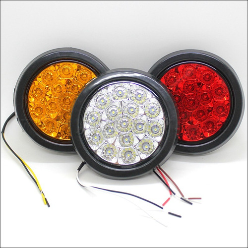 3 Faros Lamparas Led Stop Freno Cruce Camion Gandola Trailer Foto 2