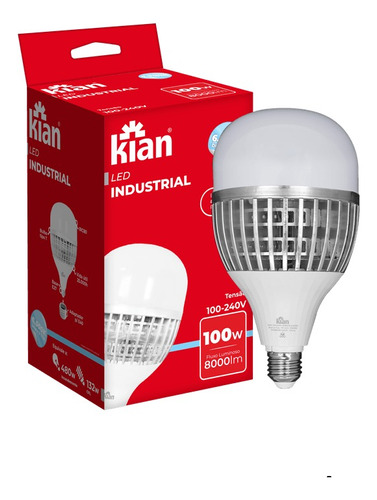 Lâmpada Led 100w Alta Potência E27/e40 Bivolt Luz Fria Kian