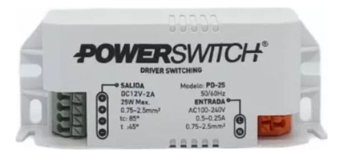 Fuente Switching Plástico 12v 2a 25w Tira Cinta Led 