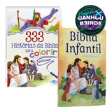 Bíblia Infantil + 333 Histórias Da Bíblia Para Colorir
