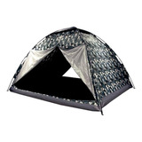 Barraca Camping 5 6 Pessoas Camuflada  Impermeável Grande