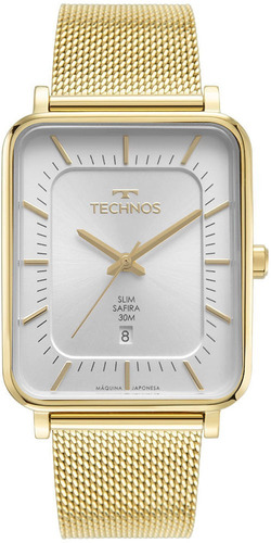 Relógio Masculino Technos Slim Dourado Envio 24 Hs