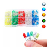 Kit 300 Piezas De Leds Difusos Mixtos 3mm Y 5mm 5 Colores