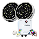 2 Luces Para Pileta Led Rgbw 20w +fuente+control Remoto+wifi