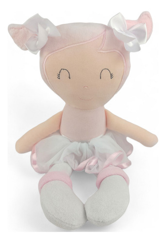 Zip Toys Bonequinha Pelúcia Menina Bailarina Bia Rosa