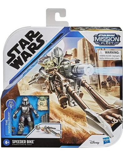 Figura The Mandalorian & Baby Yoda & Speeder Bike - Hasbro  