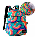 Mochila Now United Tie Dye Notebook Escolar Casual Urbano