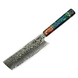 Cuchillo De Chef Damasco Hajegato Unico De Mango Profesional