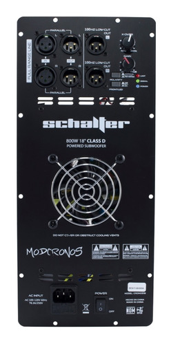 Modulo Amplificado Para Subwoofer 18  Profesional 800w Rms