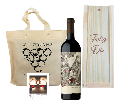 Box Madera Vino Malbec Argentino Caja Grabado Personalizado