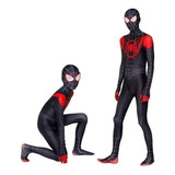 Disfraz Traje Spiderman Miles Morales Cosplay Niños Adultos