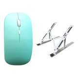 Kit Mouse Bluetooth Recargable Con Soporte Plegable Mariposa