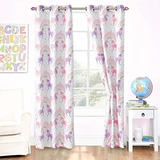 Kids Zone Home Linen 2 Panel Curtain Set With Grommet For Bo