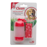 Dog It Dispensador De Bolsas Rojo 2 Rollos De 20 Bolsas C/u