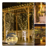 Cortina Led 3x2mts 192led 12tiras Efectos 220v Navidad Deco