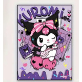 Lienzo Diamond Painting Diamantes Kuromi Kawaii Sin Marco 