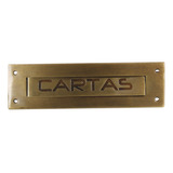 Placa Buzón De Aluminio Latón Antiguo Para Cartas