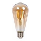 Lampara Filamento Led Vintage St64 Pera 6w Super Calida