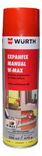 Espuma Expansiva De Poliuretano Con Canula 500ml Wurth