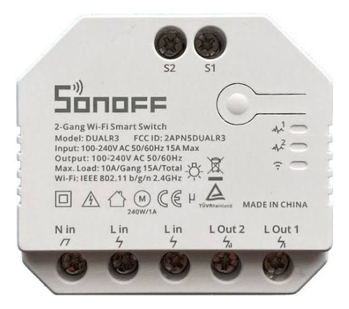 Sonoff Dual R3 Interruptor Wi-fi Diy - Alexa E Google Home