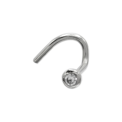 Piercing Nariz Nostril Oro Blanco 18k 1.50mm Copawa Joyas®