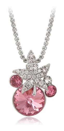 Gargantilla Minnie Mouse Swarovski Canadá Oro 14k Lam Premiu